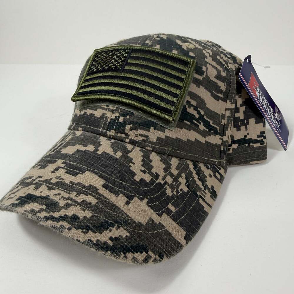 ACU Digital Camo Tactical Hat Cap US Flag Patch